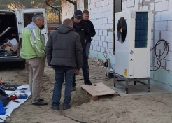 install  DC inverter heat pump project in Bulgaria